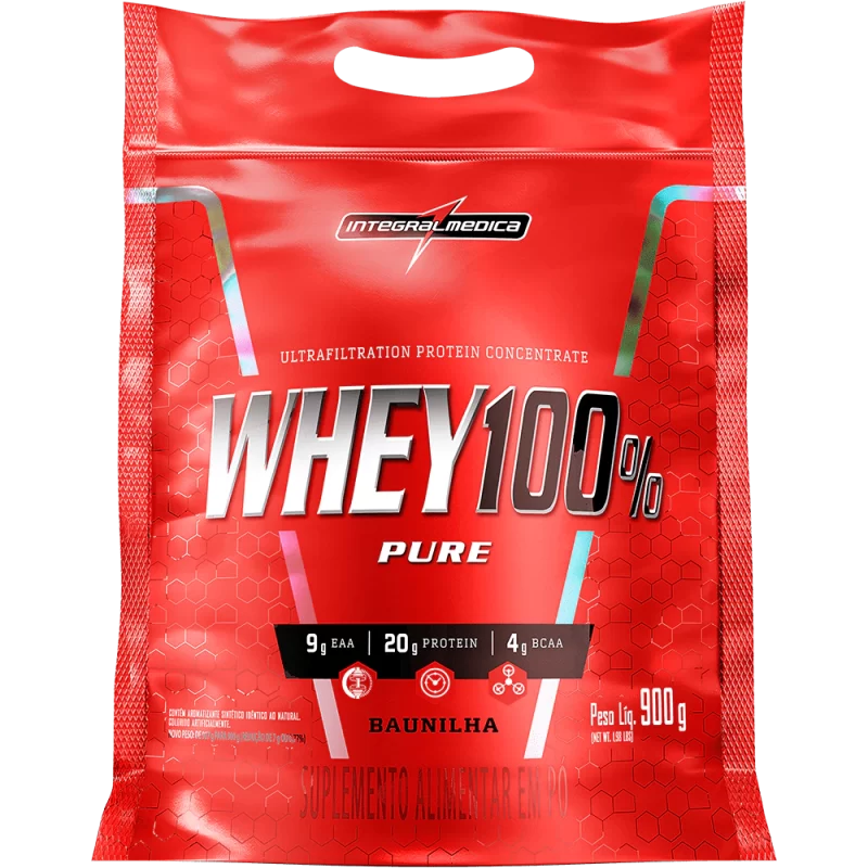 100% PURE WHEY INTEGRAL MÉDICA (900g) REFIL