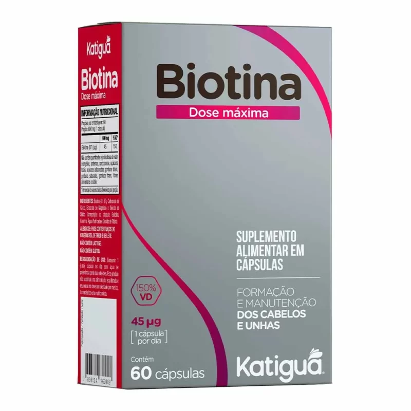 BIOTINA DOSE MAXIMA 60 CAPSULAS - KATIGUA