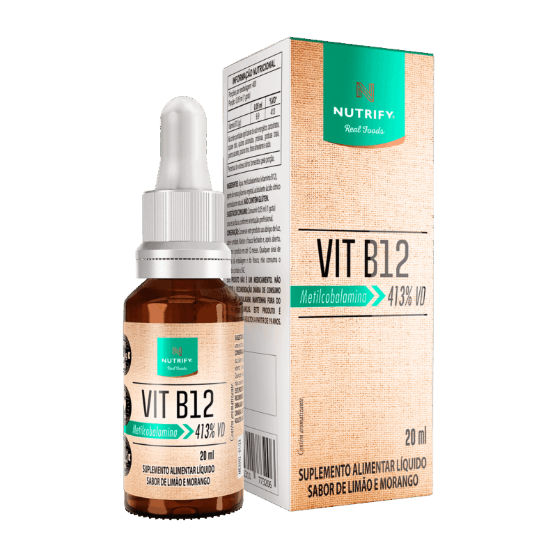 VITAMINA B12 EM GOTAS 20ML - NUTRIFY