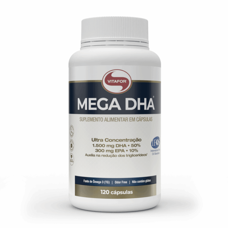 MEGA DHA ULTRA CONCENTRAÇÃO 120 CAPSULAS - VITAFOR