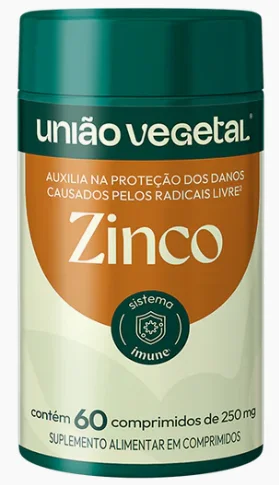 ZINCO 60 CAPSULAS - UNIÃO VEGETAL